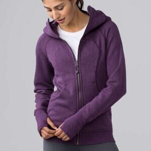 Lululemon Womens Active Scuba Thumbhole Full Zip Hoodie Classic‎ Cotton Fleece 4